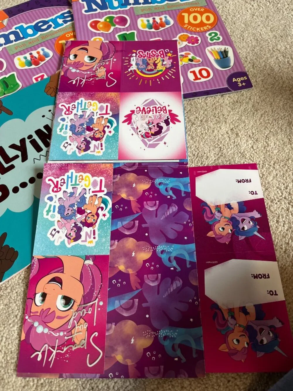 Kids Activity Books - Stickers and My Little Pony Tattoos‎ Set (NEW)